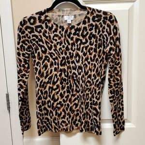 Leopard J Crew sweater, size XXS, $20